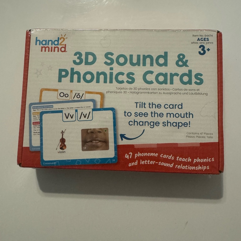 3D Sound & Phonics Cards - Red and Blue